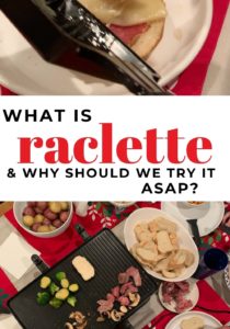 raclette meal on table