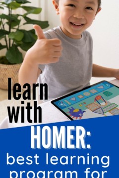 little boy giving thumbs up with HOMER on ipad screen