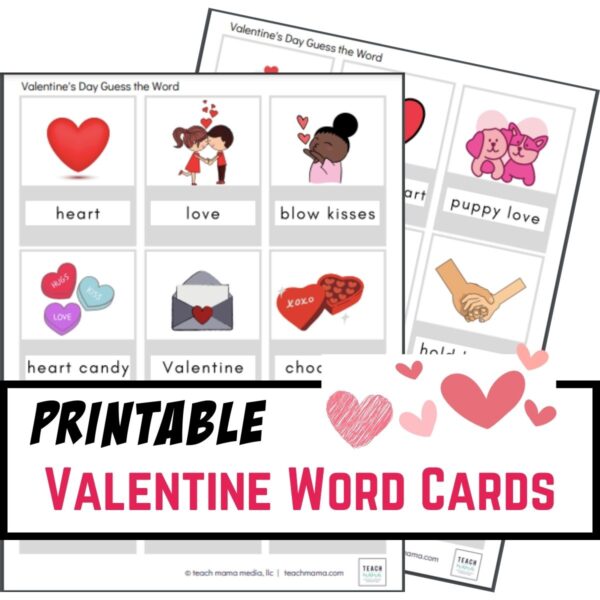 valentine's day word cards