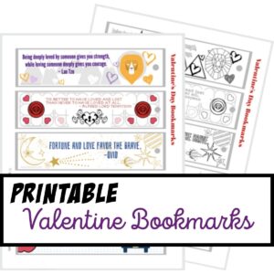 valentine's day bookmarks