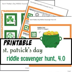 st. patrick's day brain teaser scavenger hunt 4.0