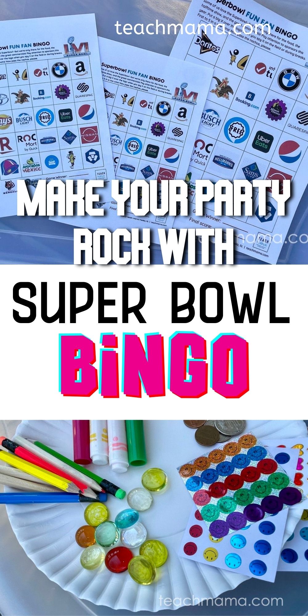 FREE super bowl bingo and party games for all fans