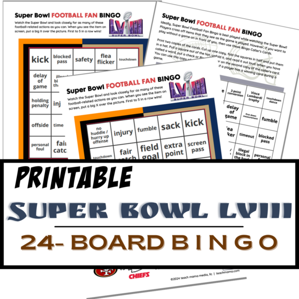 super bowl bingo