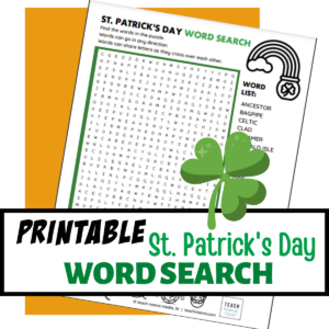 saint patrick's day word search