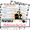 halloween fun fact trivia sheets