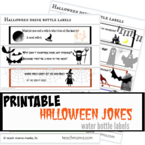 halloween joke water bottle labels