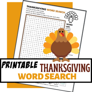 thanksgiving word search