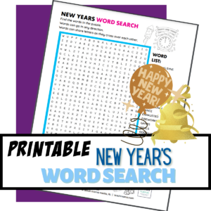 new years word search