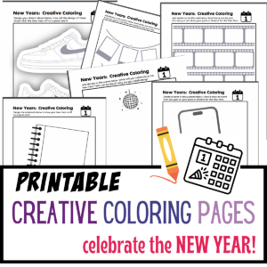 new years creative coloring pages