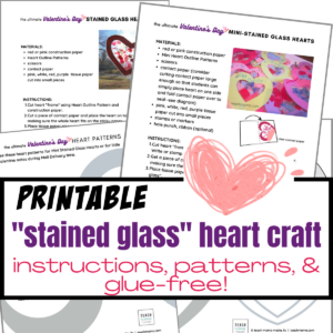stained glass heart craft