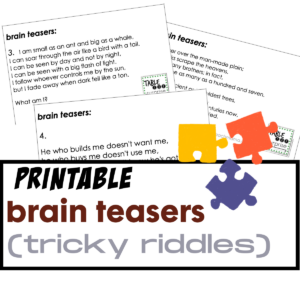 brain teasers (riddle puzzles!)