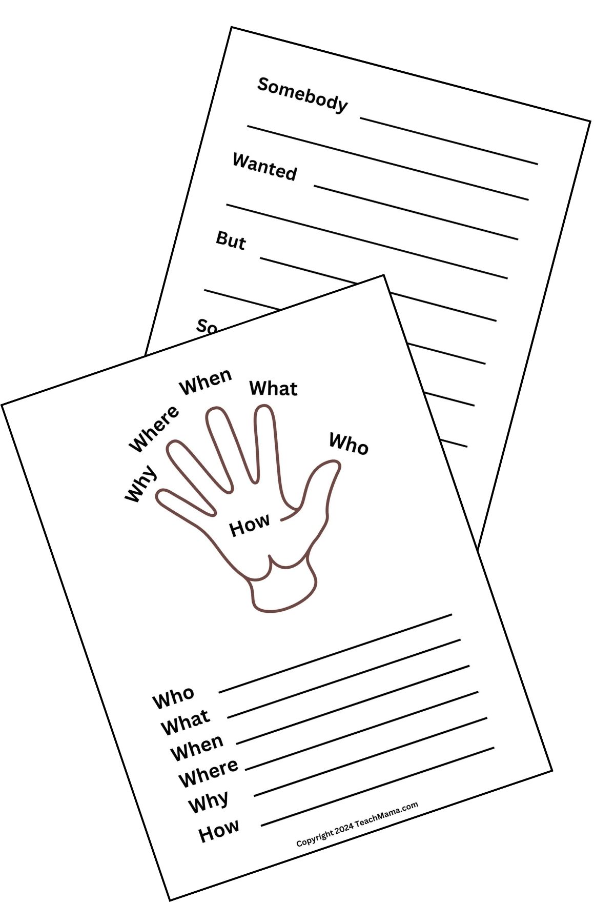 Printables with summarizing method practice assistance