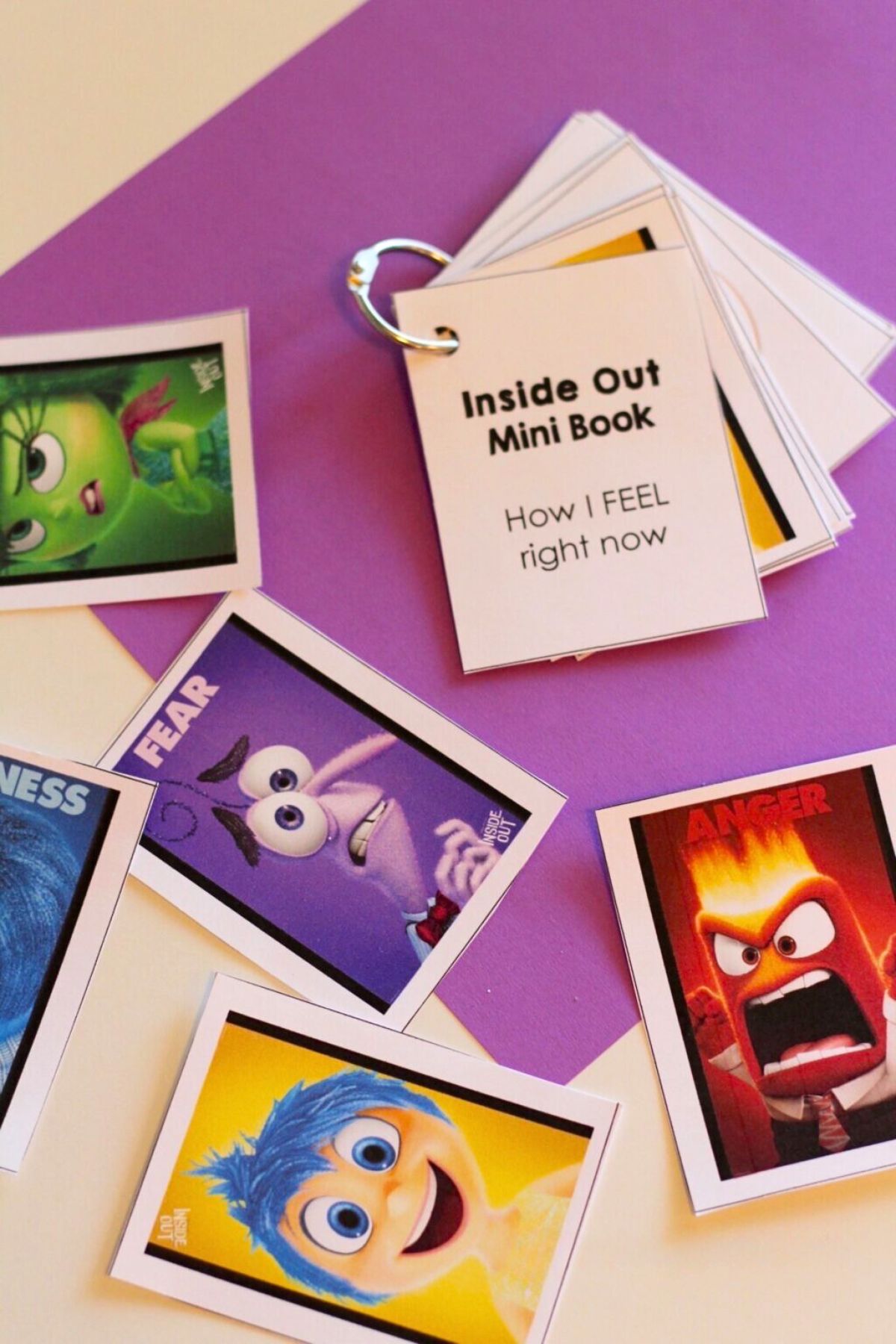 Inside Out character cards and Mini-Book