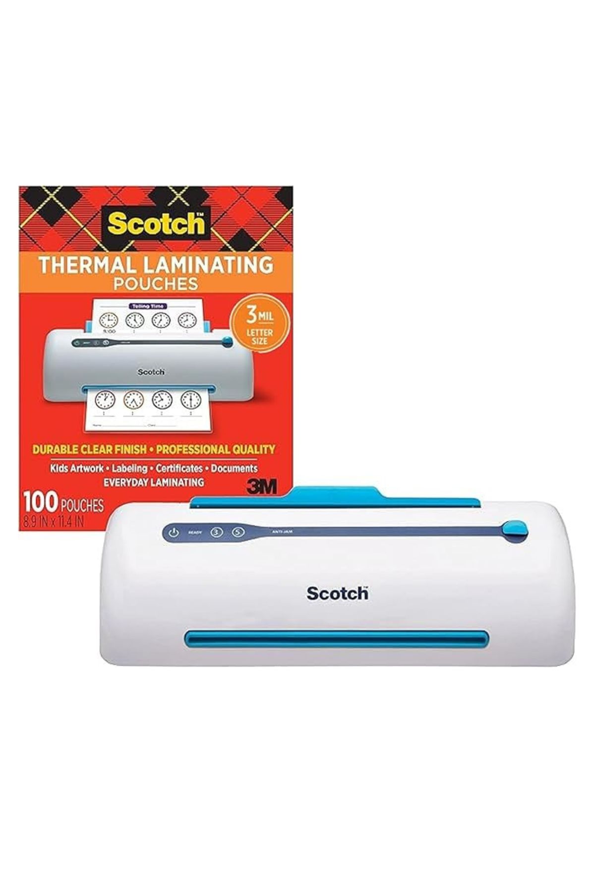 Scotch Brand Laminator with pouches