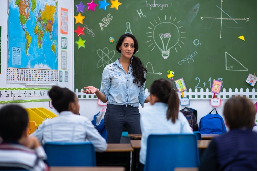Teacher in a classroom